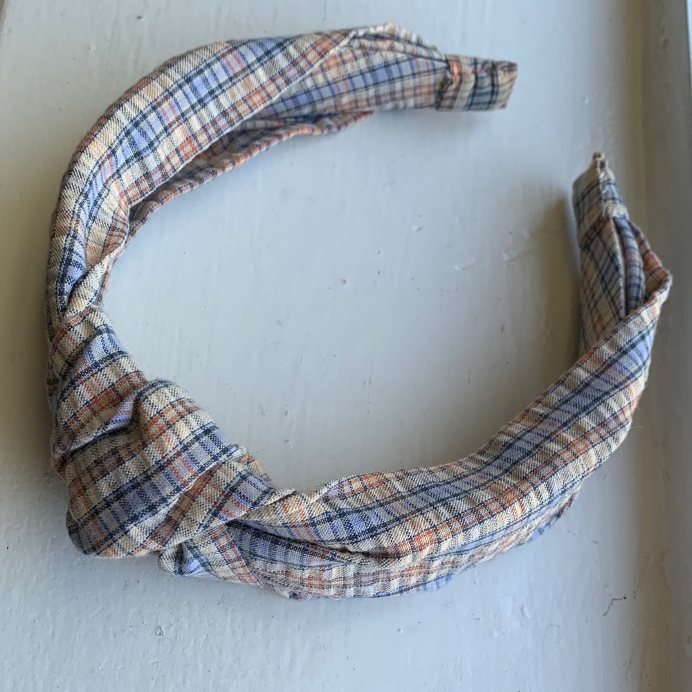 Madewell Plaid Knotted Headband